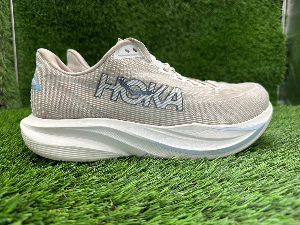 Hoka One One Mach 7 1171904-ASRN Athletic Sneaker Men's 8.5D Beige Jacquard Gym